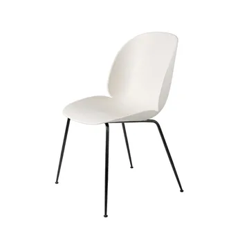Καρέκλα Beetle - Αλάβαστρο λευκό, μαύρη χάλυβα βάση - GUBI