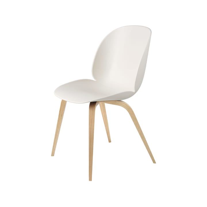 Καρέκλα Beetle - άλαβαστρο λευκό, ματ βερνικωμένο ξύλινο επιδαπέδιο σταντ - GUBI