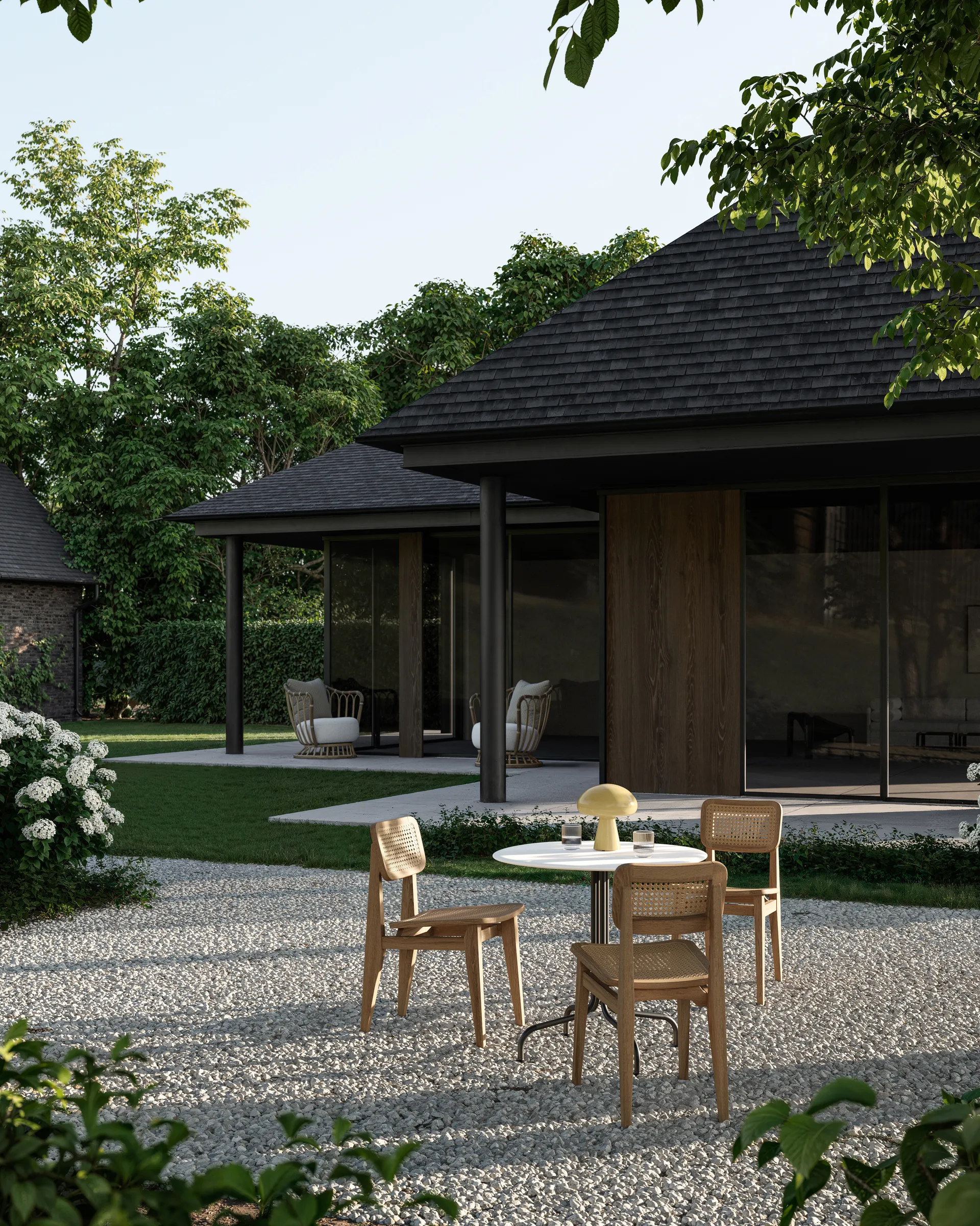 C-chair Outdoor καρέκλα, All french cane-natural teak GUBI