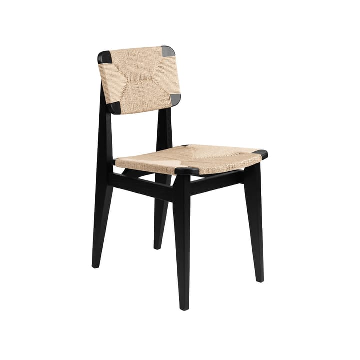 Καρέκλα C-Chair - μαύρη βαμμένη βελανιδιά, φυσικά πλεγμένο κάθισμα και πλάτη - GUBI