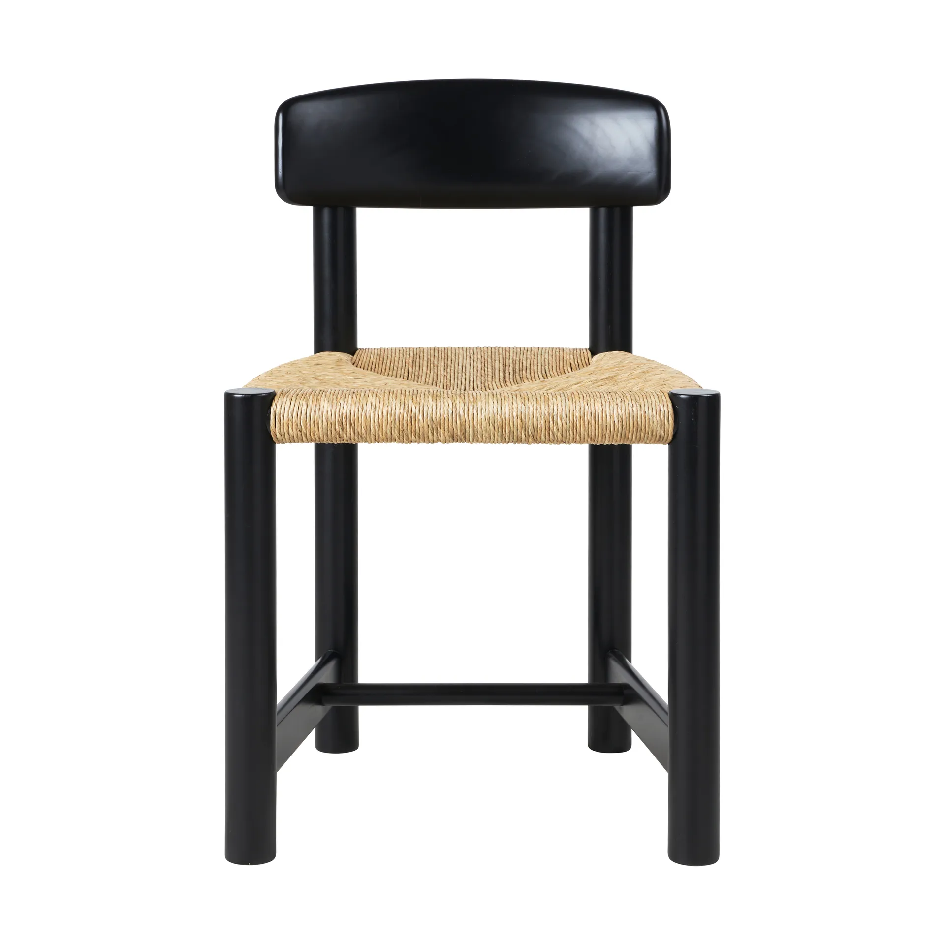 Daumiller Side Chair καρέκλα, Natural Rush-brown/black pine GUBI