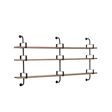 Ράφι τοίχου Demon 3 επίπεδα - καρυδιά, 215 cm - GUBI