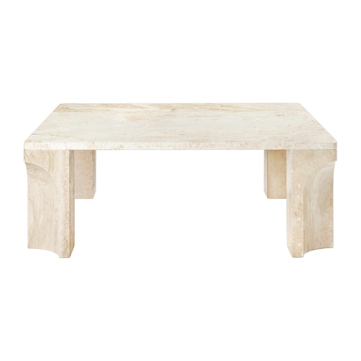 Τραπέζι καφέ Doric 80x80 cm - Neutral white-travertine - GUBI