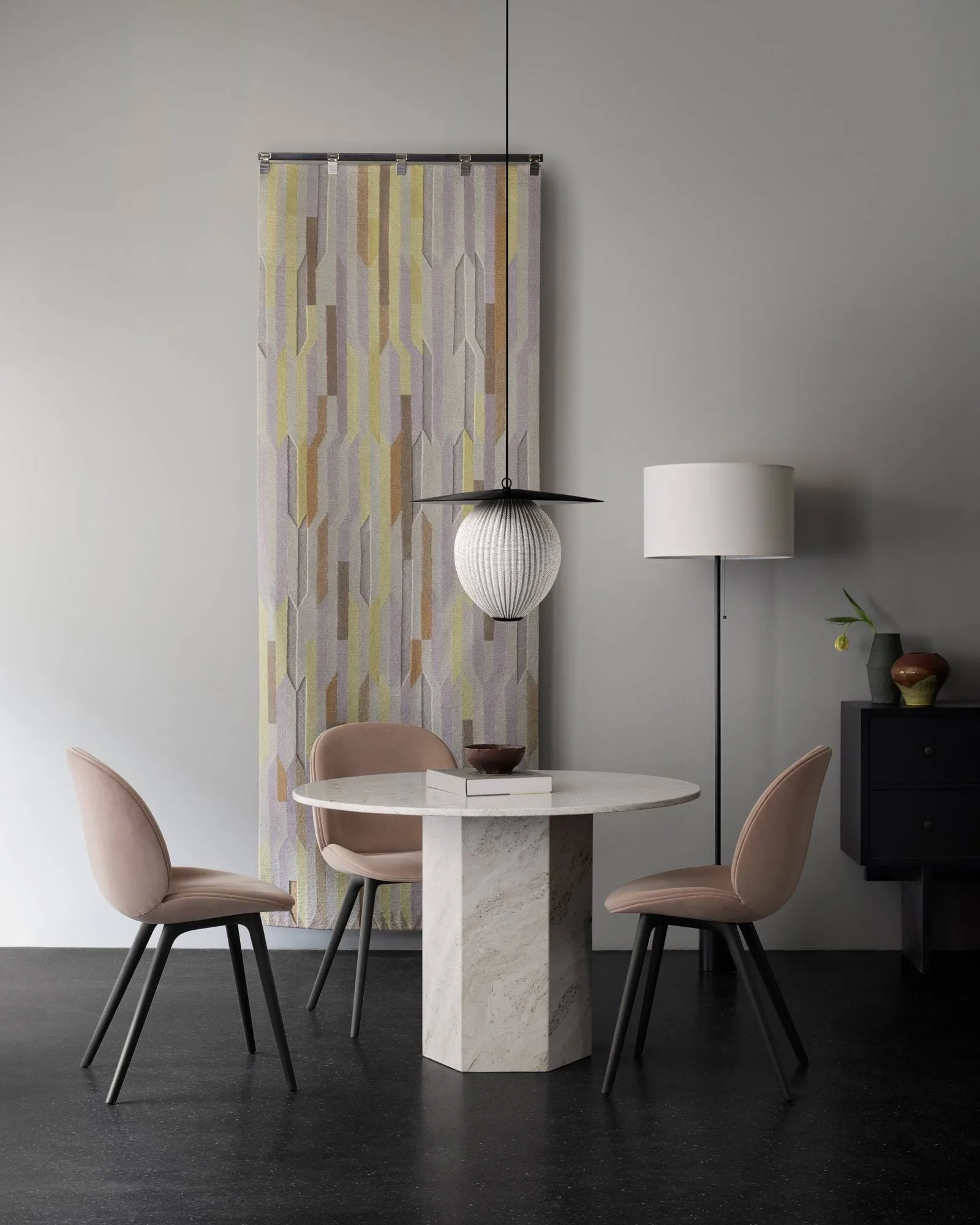 Gravity επιδαπέδιο φωτιστικό, Maroon marble-white GUBI