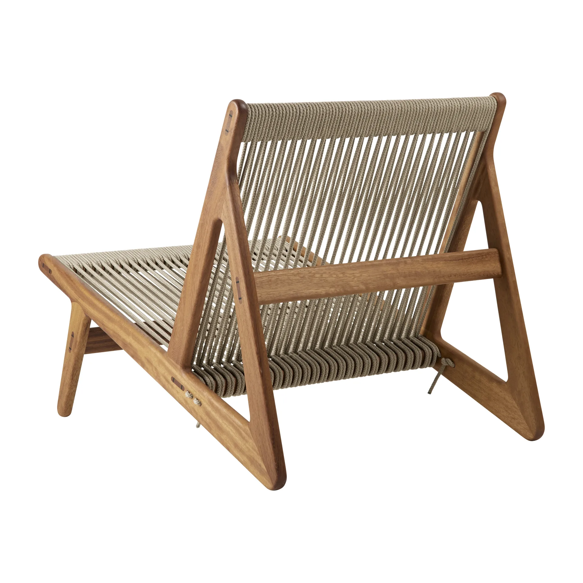 MR01 Initial Outdoor lounge chair, Λαδωμένο iroko ξύλο GUBI