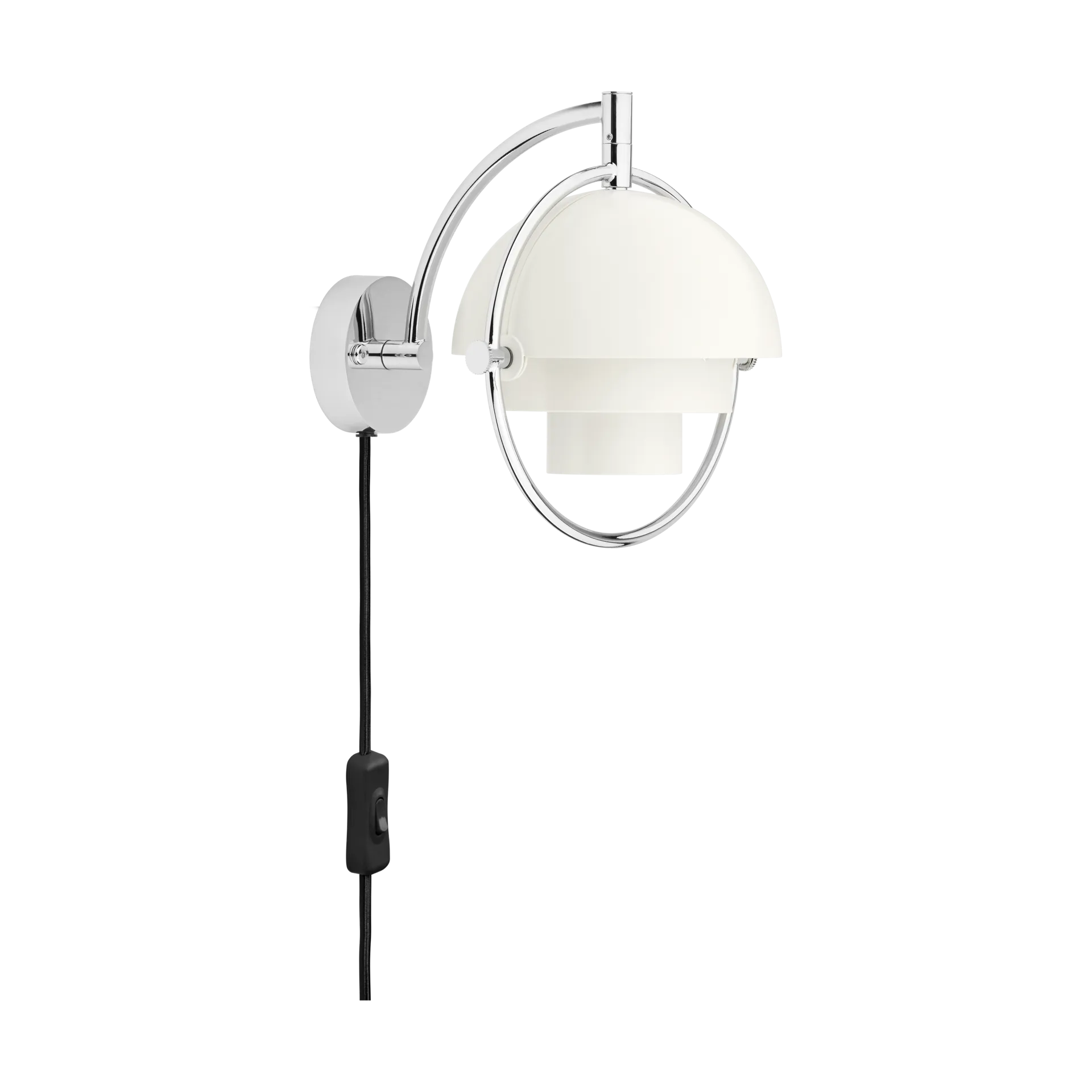 Multi-Lite επιτοίχιο φωτιστικό, Λευκό-χρώμιο GUBI