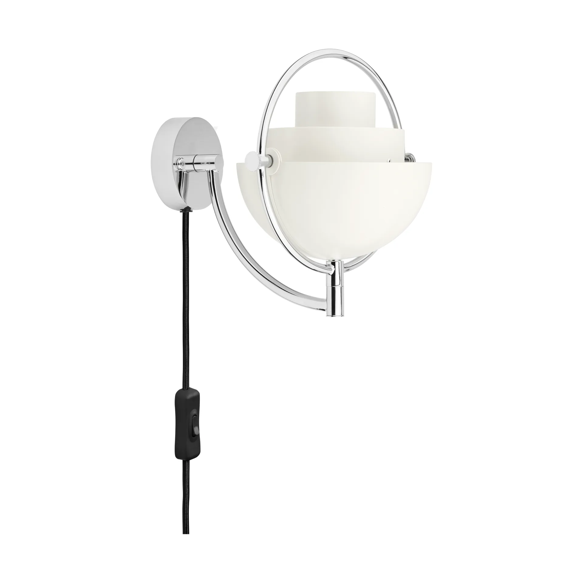 Multi-Lite επιτοίχιο φωτιστικό, Λευκό-χρώμιο GUBI