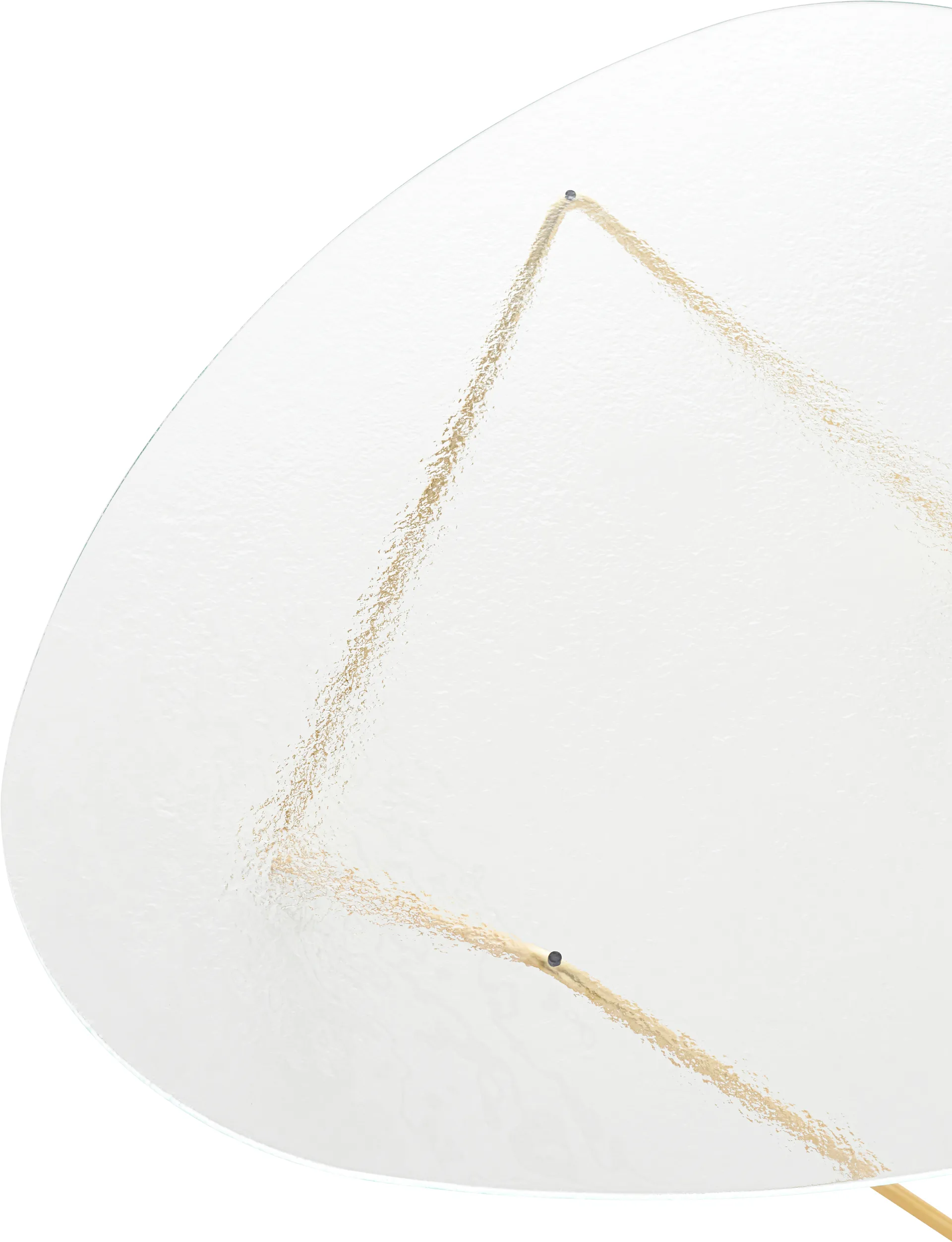 Τραπέζι καναπέ Pedrera, Ημιματ ορείχαλκος-δομημένο γυαλί διαφανές GUBI