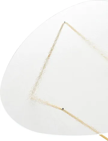 Τραπέζι καναπέ Pedrera - Ημιματ ορείχαλκος-δομημένο γυαλί διαφανές - GUBI