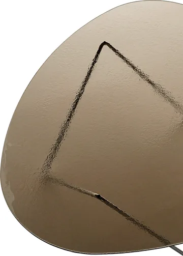 Τραπέζι καναπέ Pedrera - Χρώμιο-δομημένο γυαλί μπρονζέ - GUBI