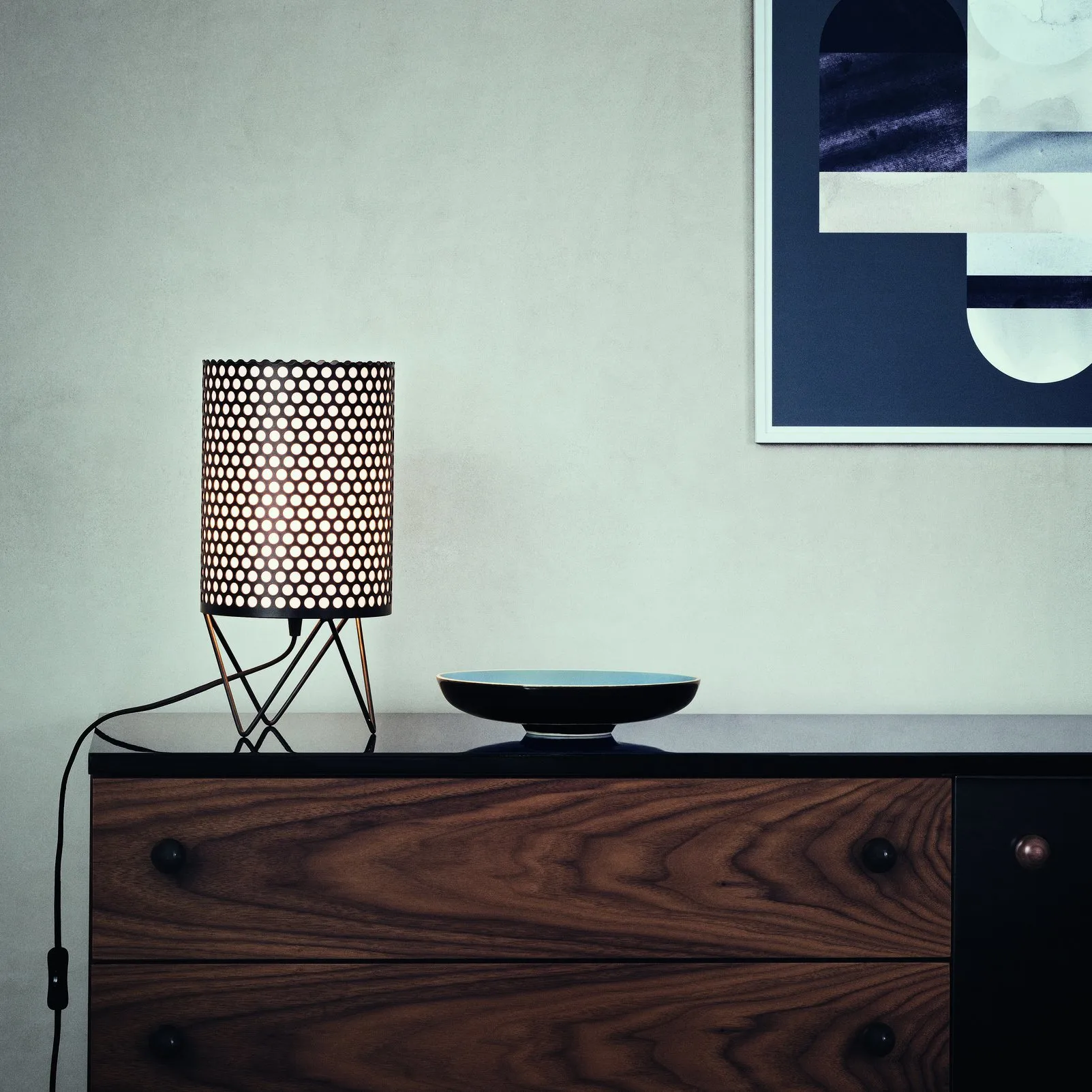 Pedrera ABC επιτραπέζιο φωτιστικό PD4, μαύρο GUBI