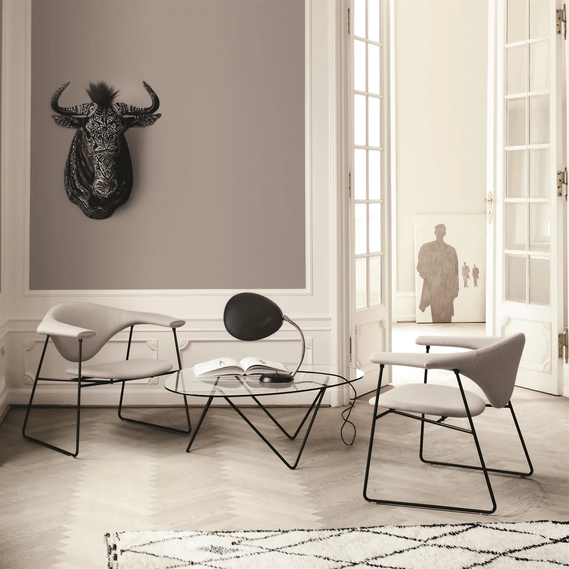 Τραπέζι καναπέ Pedrera, Black legs GUBI