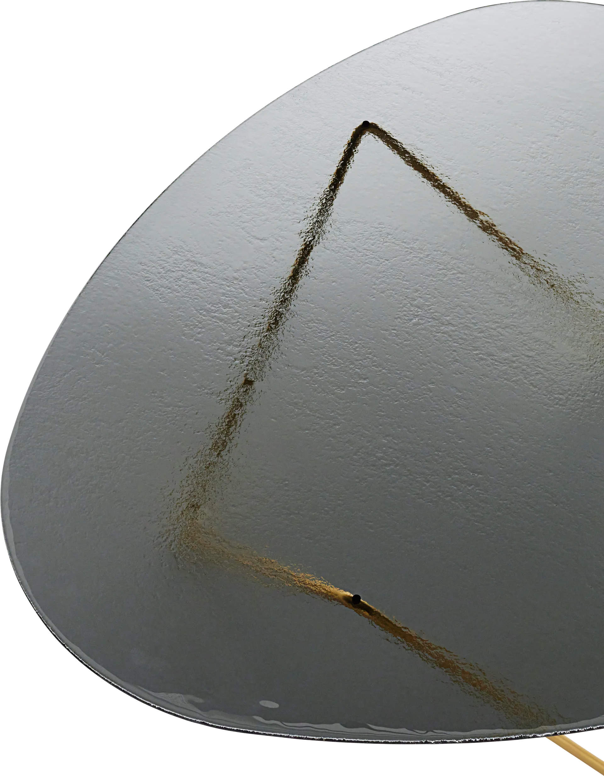 Τραπέζι καναπέ Pedrera, Ημιματ ορείχαλκος-δομημένο γυαλί smoke GUBI