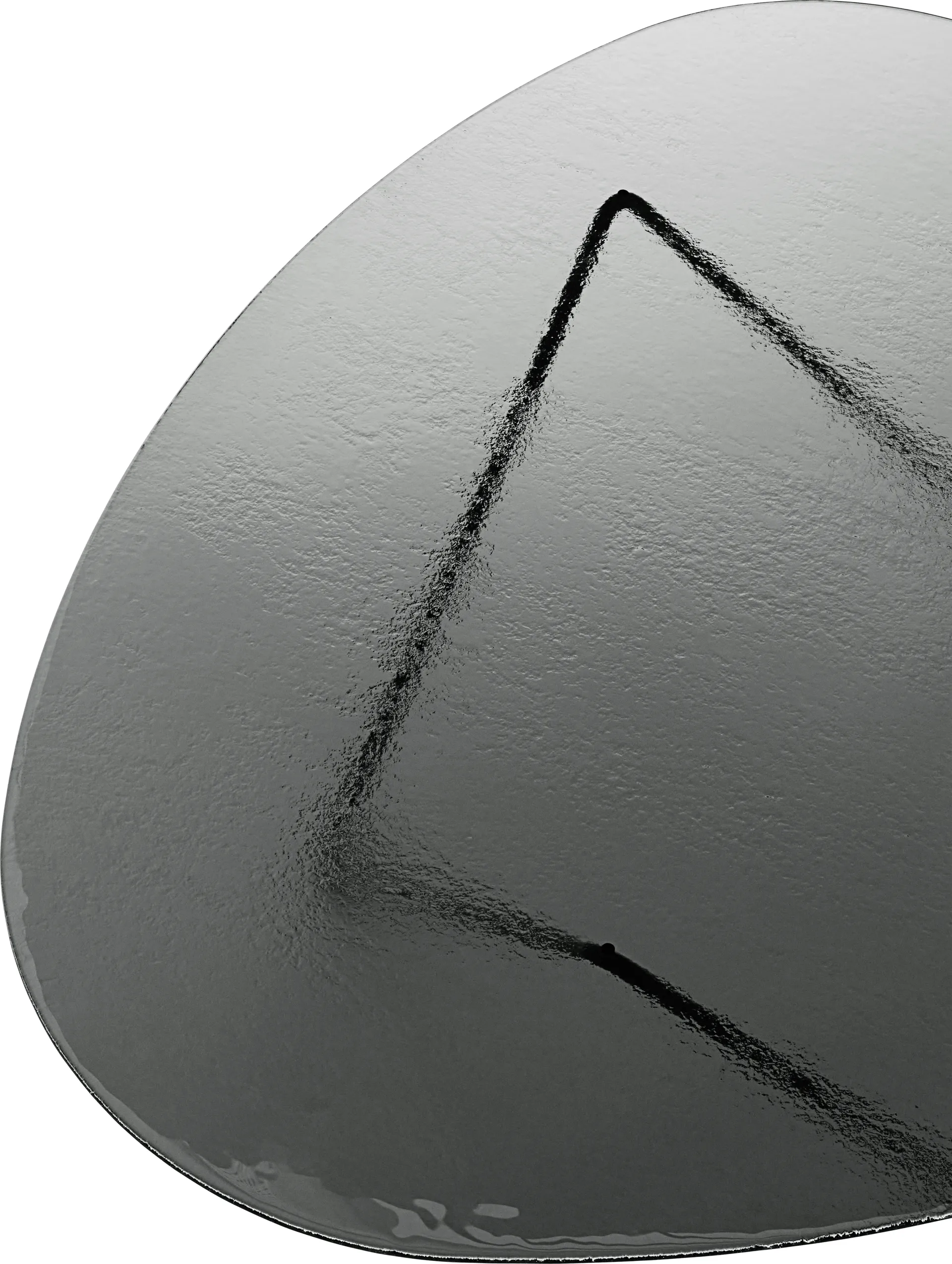 Τραπέζι καναπέ Pedrera, Μαύρο ημιμάτ γυαλί με υφή, smoke GUBI