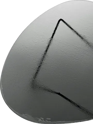 Τραπέζι καναπέ Pedrera - Μαύρο ημιμάτ γυαλί με υφή, smoke - GUBI