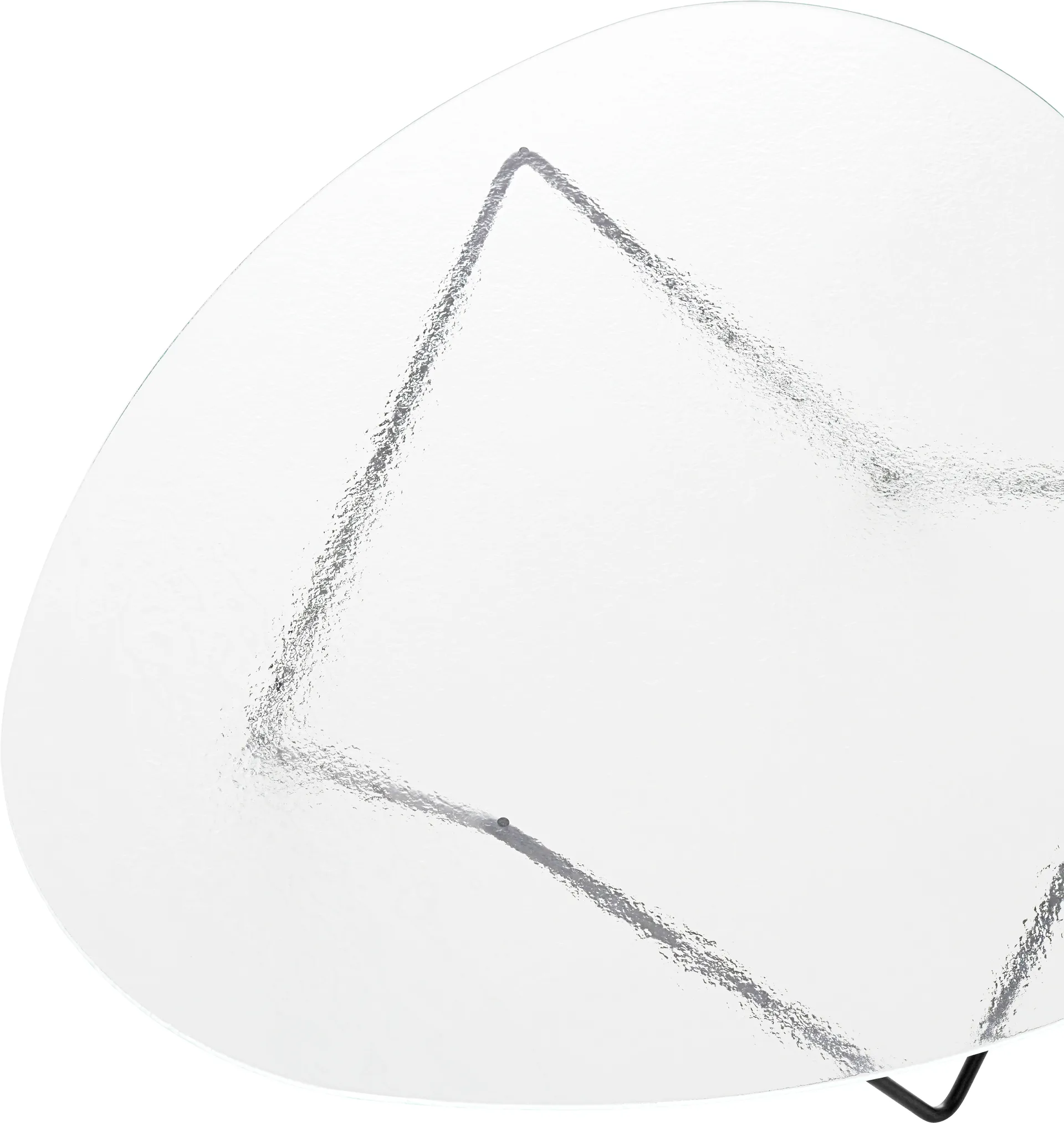 Τραπέζι καναπέ Pedrera, Μαύρο ημιμάτ γυαλί με υφή, διάφανο GUBI