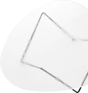 Τραπέζι καναπέ Pedrera - Μαύρο ημιμάτ γυαλί με υφή, διάφανο - GUBI