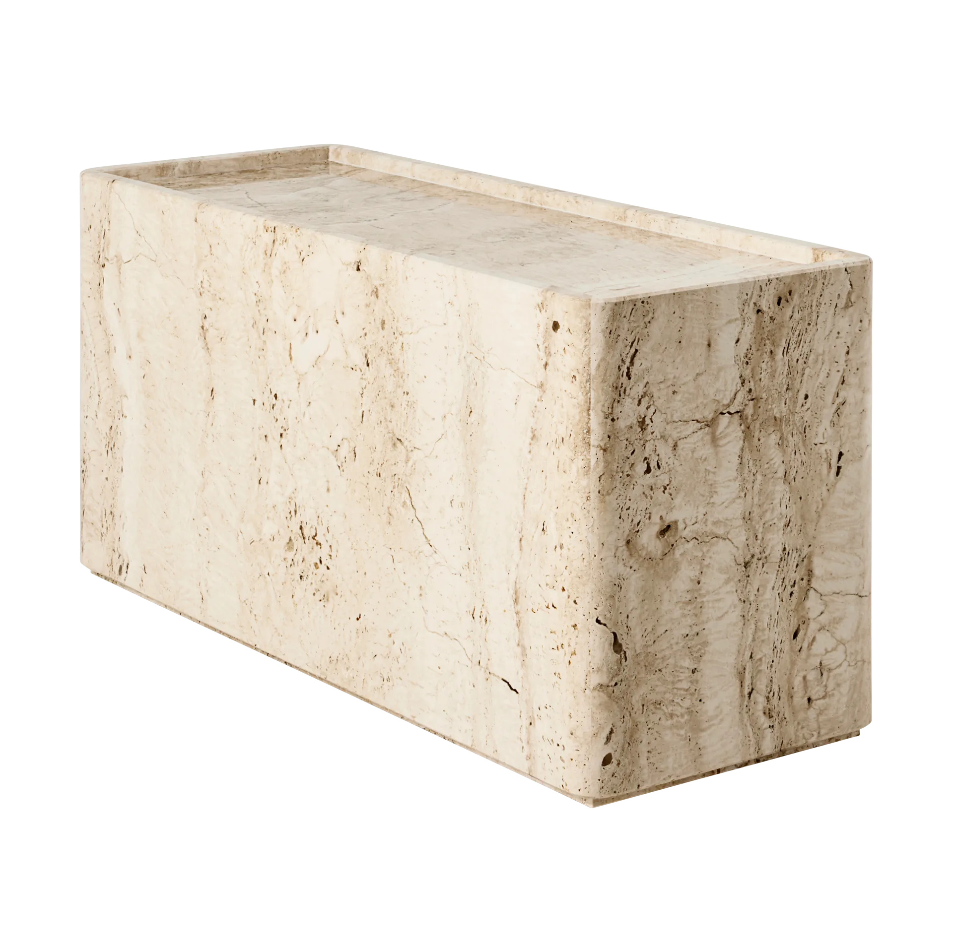 Τραπεζάκι Pietra 30x80x40 cm, Neutral white travertine GUBI