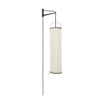 Silk Lantern απλίκα τοίχου - Natural white silk-semi matt μαύρο - GUBI