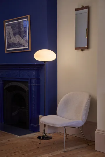 Φωτιστικό δαπέδου Stemlite - Black chrome-opalglas, 110 cm - GUBI