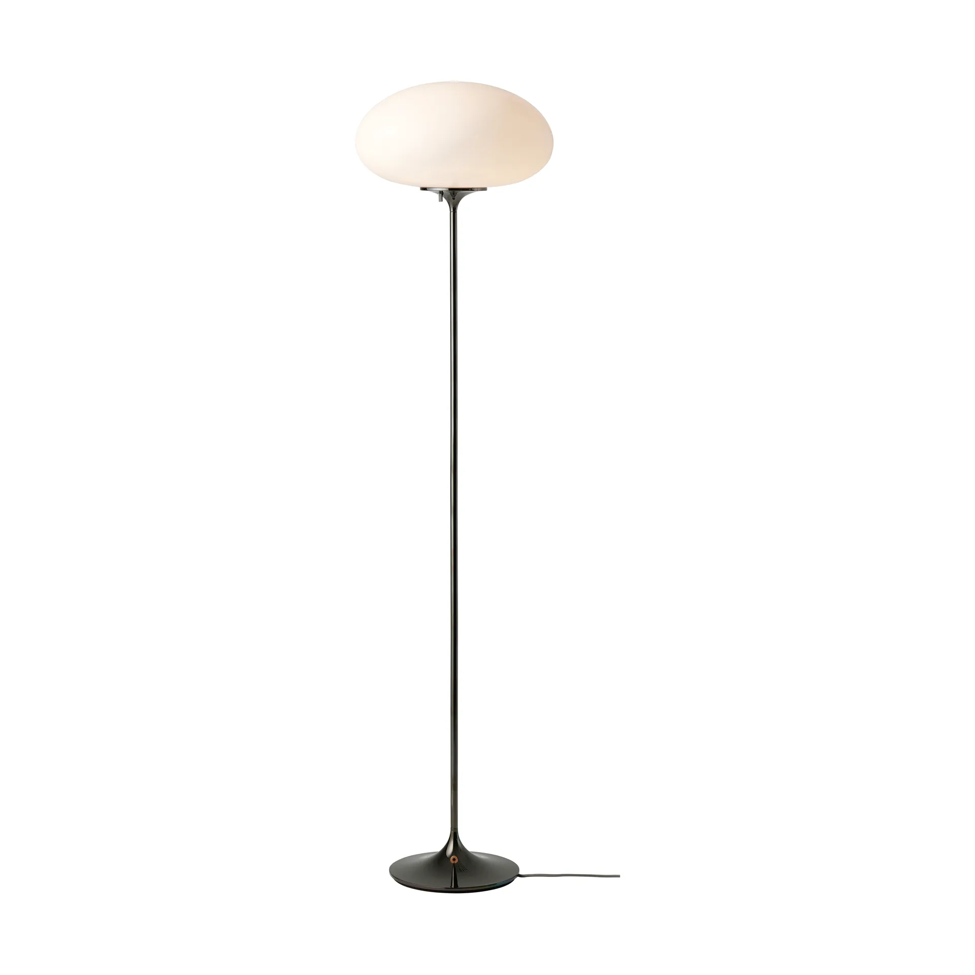Φωτιστικό δαπέδου Stemlite, Black chrome-opalglas, 150 cm GUBI
