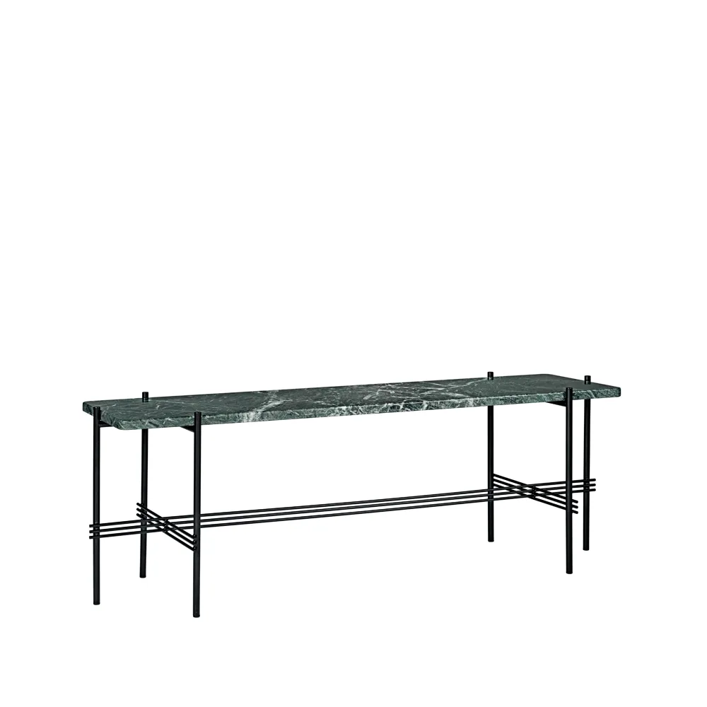 TS Console 1 console table, μάρμαρο πράσινο, μαύρο βαμμένο περίβλημα GUBI