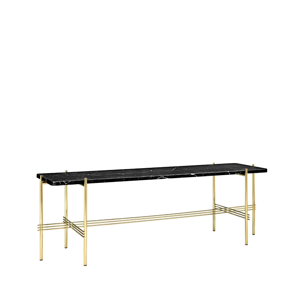 TS Console 1 console table, μάρμαρο μαύρο, ορείχαλκη βάση GUBI