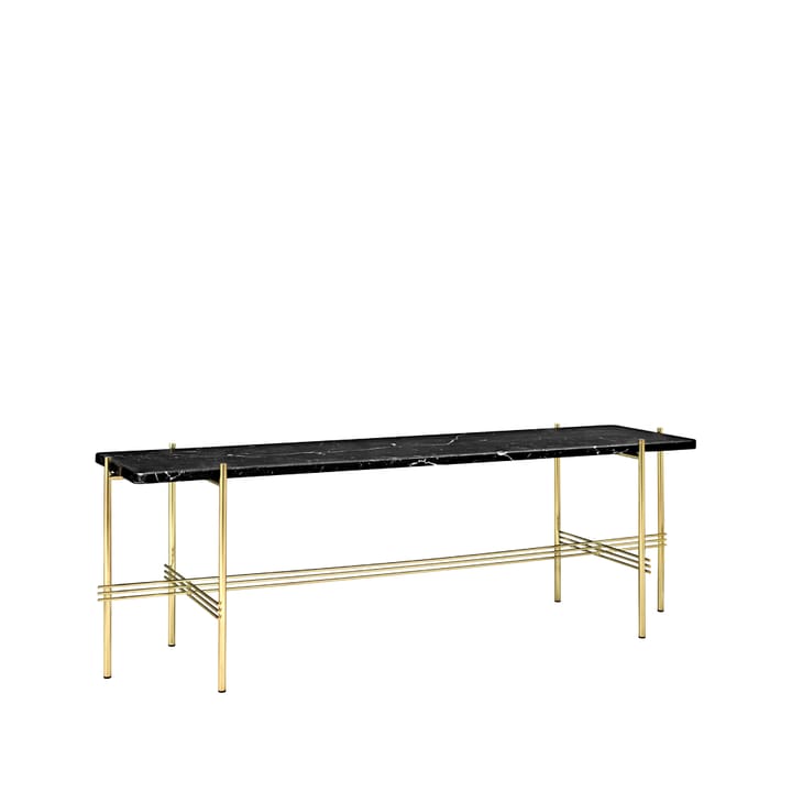 TS Console 1 console table - μάρμαρο μαύρο, ορείχαλκη βάση - GUBI