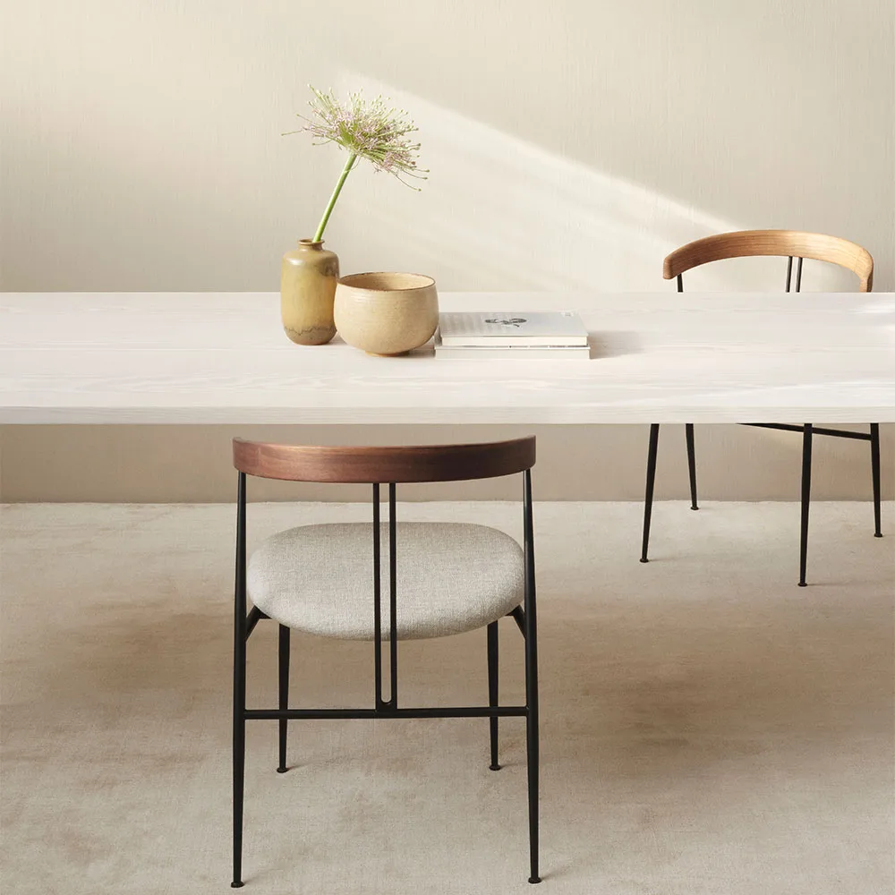 Καρέκλα τραπεζαρίας Violin, Karakorum 001 white-covered GUBI