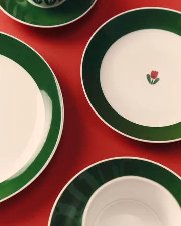 JULIANA πιάτο - Κόκκινο, χωρίς χείλος, Ø18 cm - Gustafsbergs Porslinsfabrik