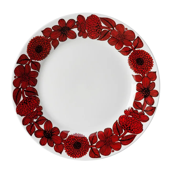 Röd Aster πιάτο - Ø 28 cm - Gustafsbergs Porslinsfabrik