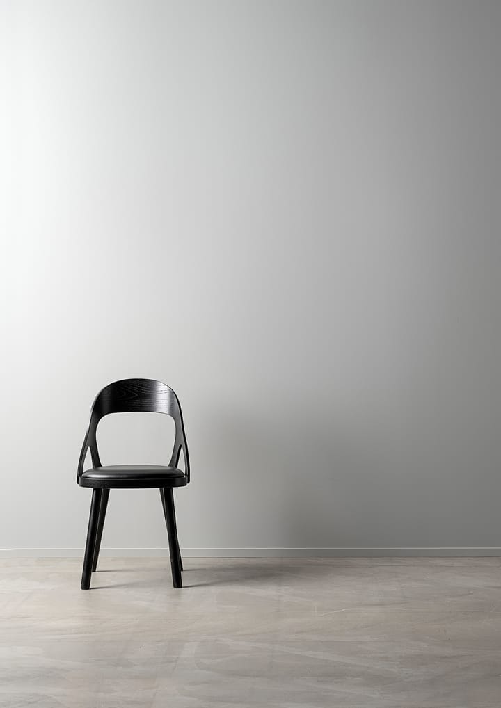 Καρέκλα, Colibri - Δρυς χρωματισμένη μαύρη-μαύρο μαξιλάρι - Hans K