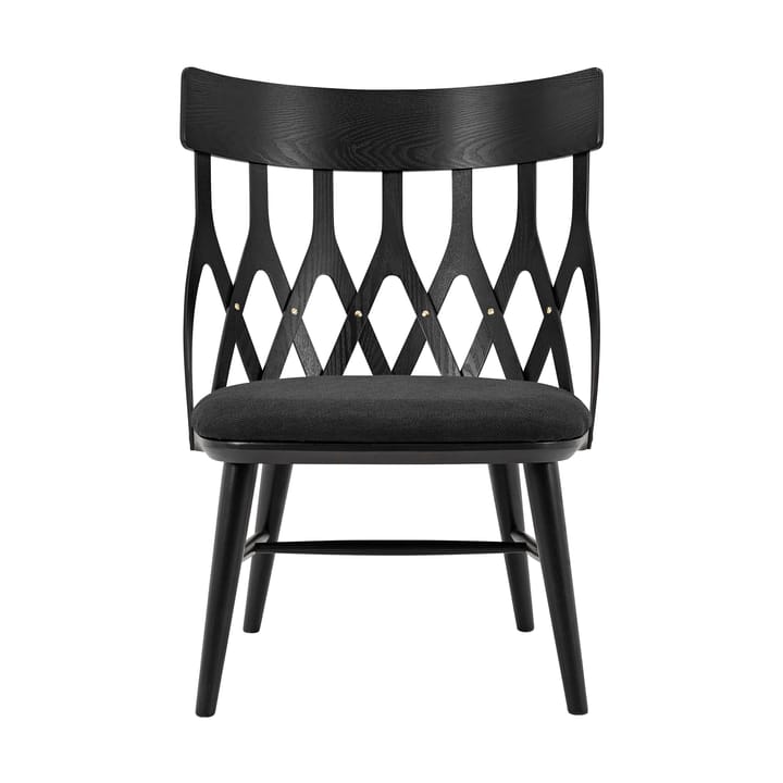 Καρέκλα lounge, Y5 - Χρωματισμένη μαύρη-μαύρο μαξιλάρι - Hans K