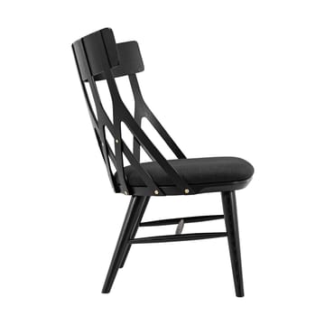 Καρέκλα lounge, Y5 - Χρωματισμένη μαύρη-μαύρο μαξιλάρι - Hans K