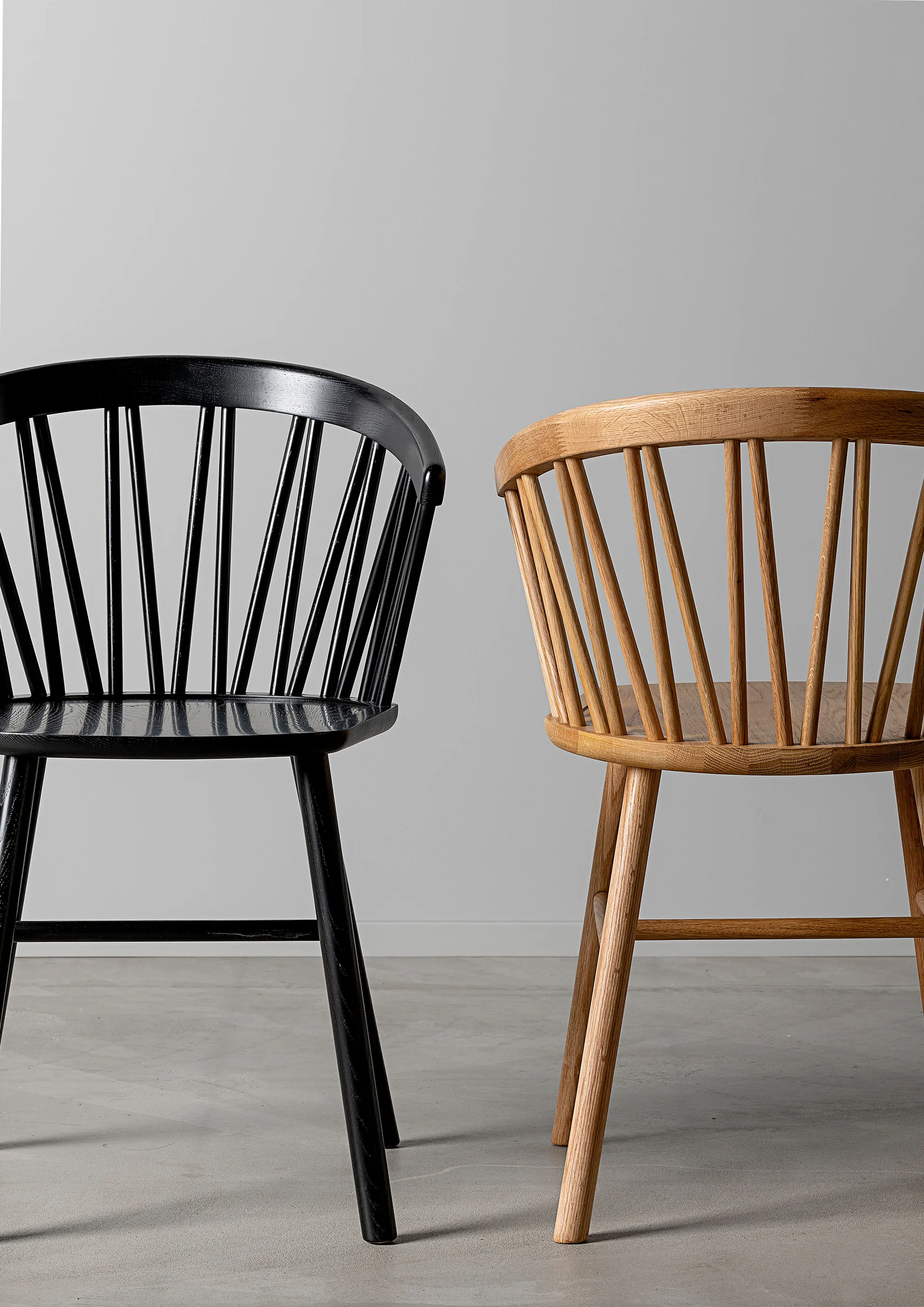 Καρέκλα lounge, ZigZag, Φλαμουριά χρωματισμένη μαύρη Hans K