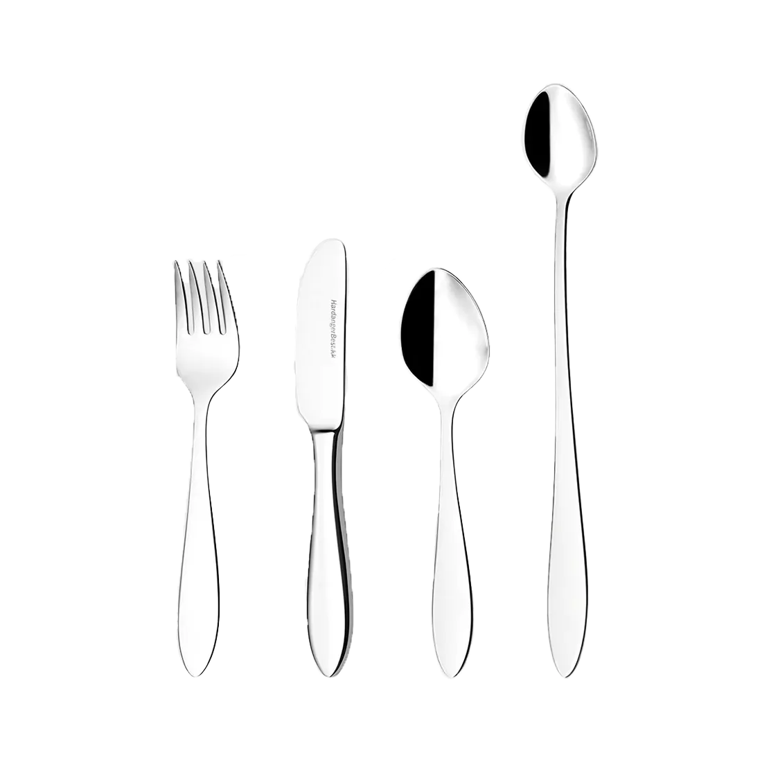 Παιδικά μαχαιροπίρουνα, Fjord, 4 τεμάχια, Ανοξείδωτο ατσάλι Hardanger Bestikk