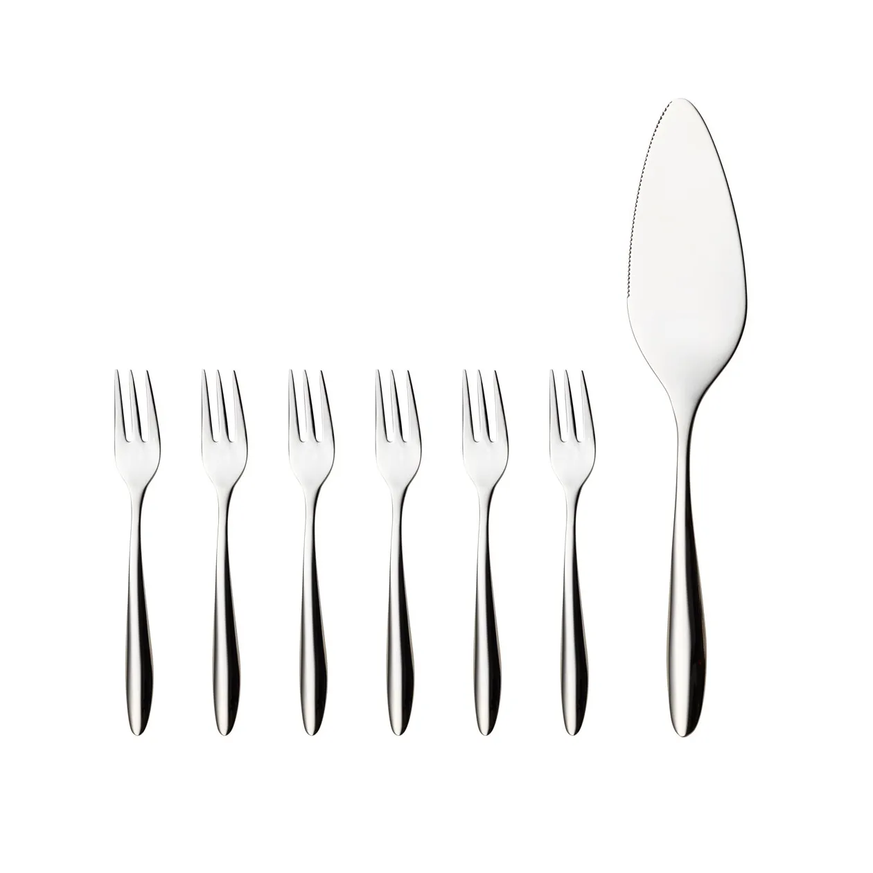 Lykke σετ για κέικ 7 τμχ., ανοξείδωτο ατσάλι Hardanger Bestikk