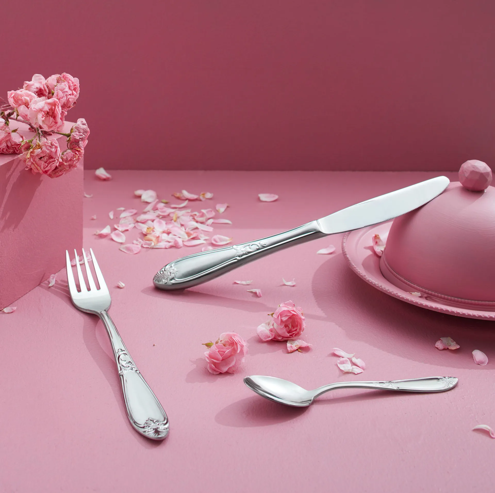 Nina μαχαιροπίρουνα Συσκευασία 4 τεμαχίων, μαχαίρι δείπνου Hardanger Bestikk