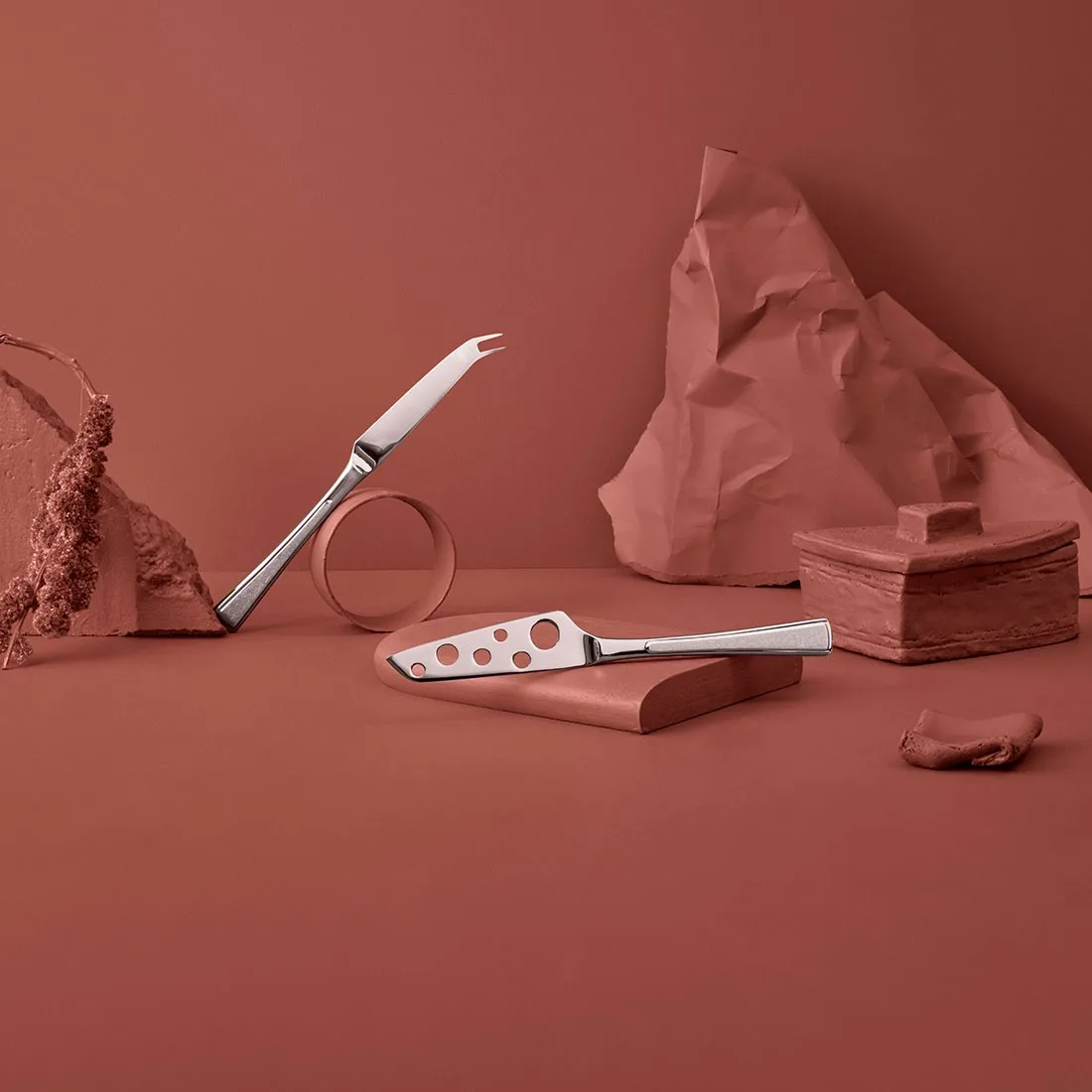 Μαχαίρι τυριού, Ramona, 2 τεμάχια, Ανοξείδωτο ατσάλι Hardanger Bestikk