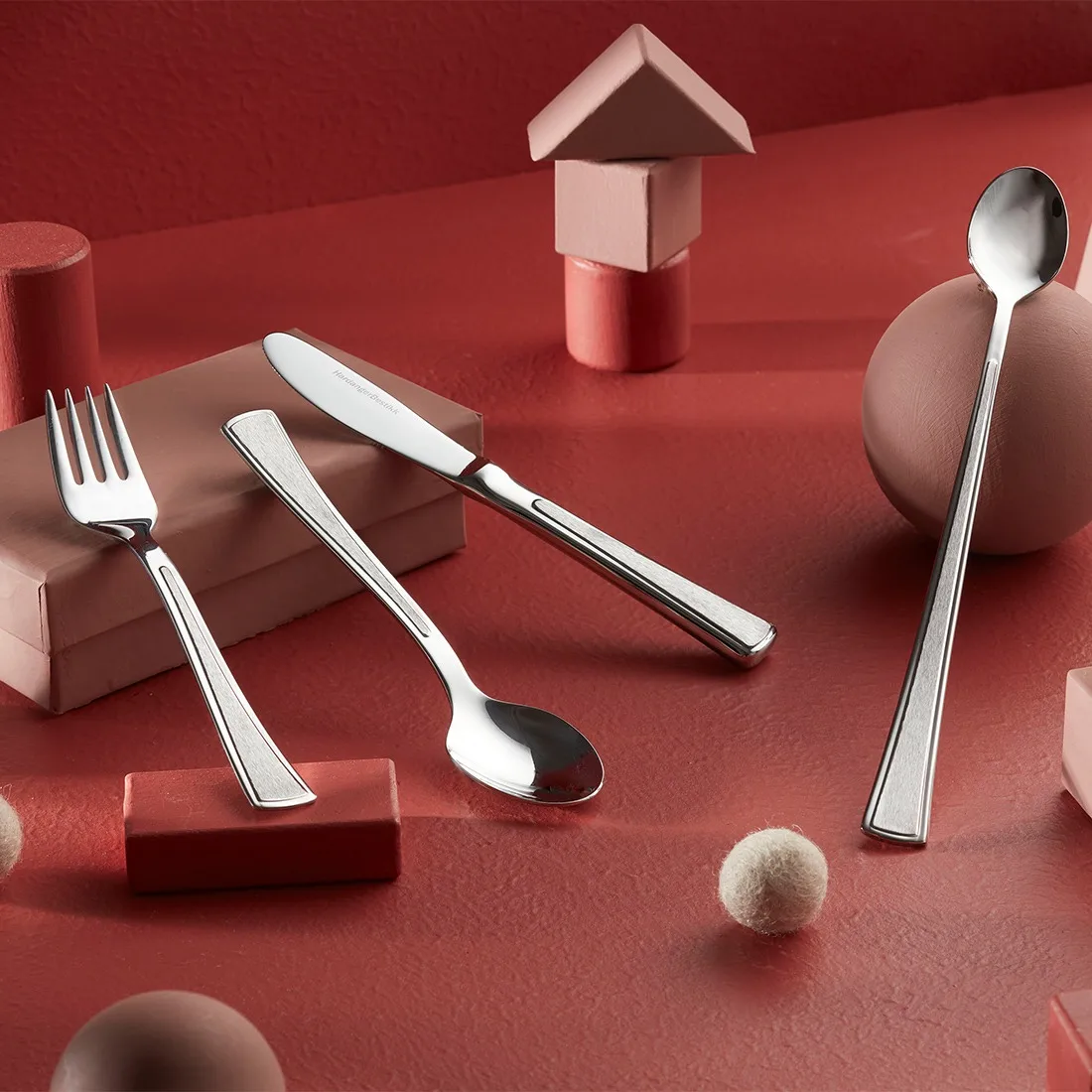 Παιδικά μαχαιροπίρουνα, Ramona, 4 τεμάχια, Ανοξείδωτο ατσάλι Hardanger Bestikk