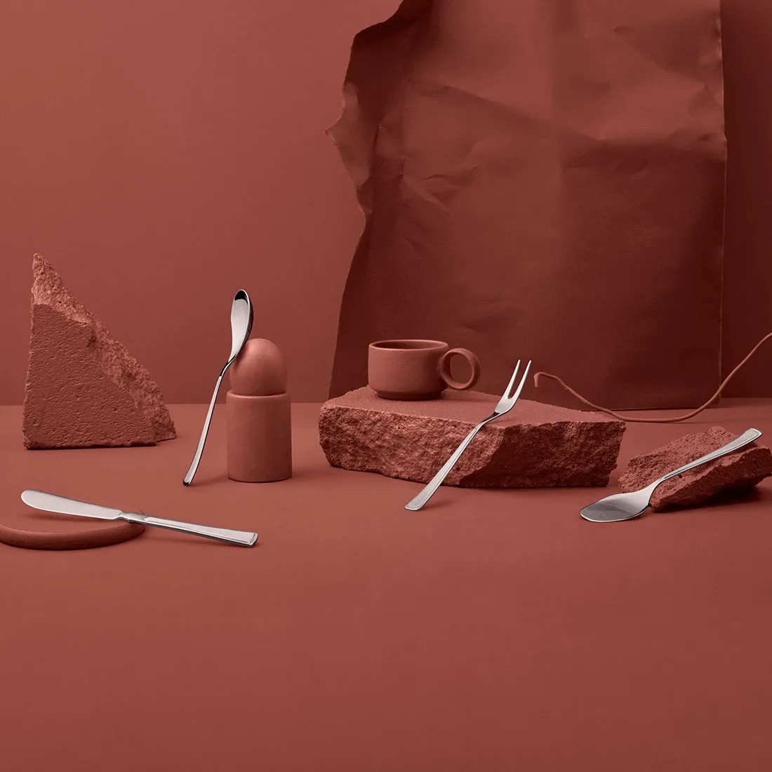 Μαχαιροπίρουνα, Ramona frukostset, 5 τεμάχια, Ανοξείδωτο ατσάλι Hardanger Bestikk