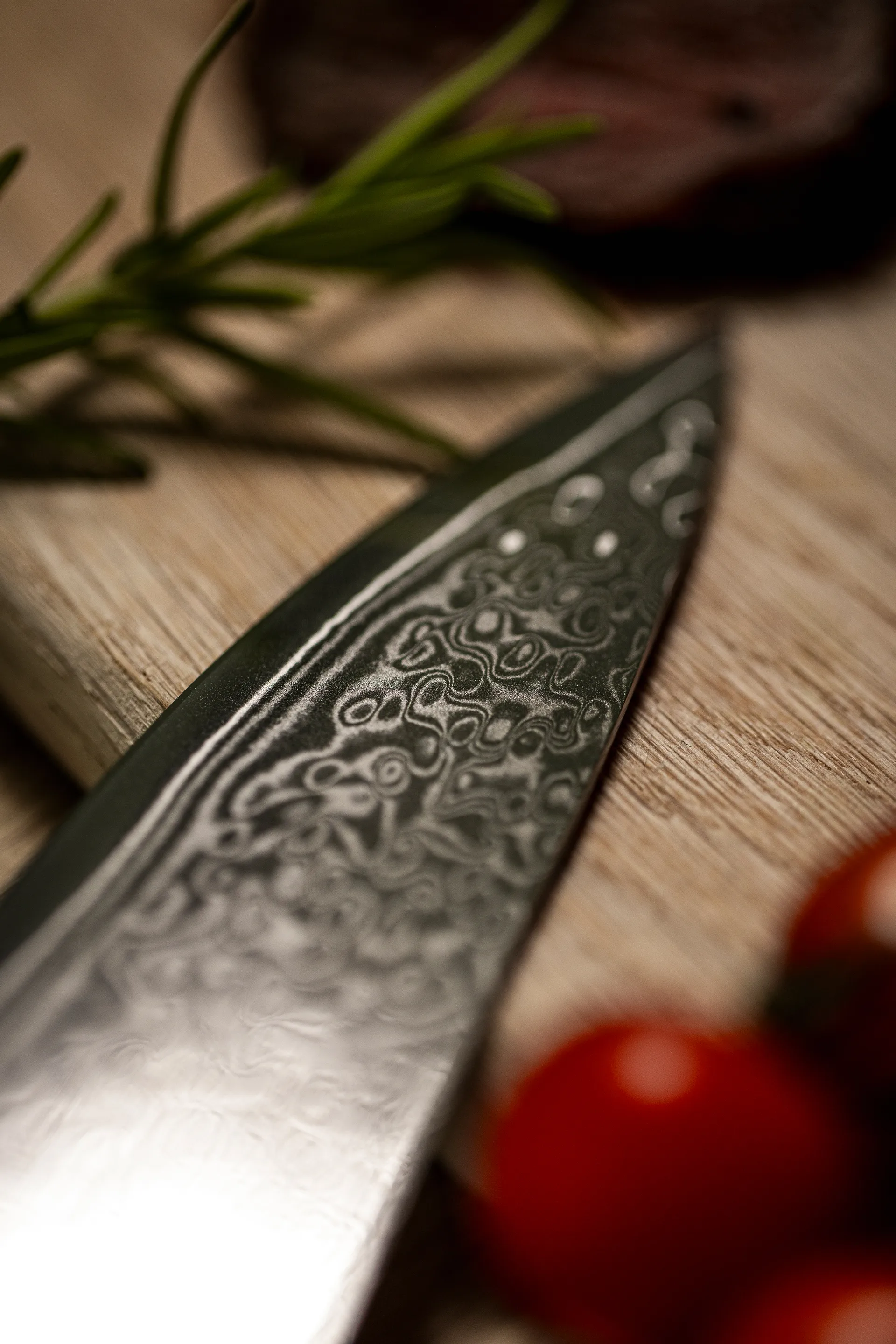 Σετ μαχαιριών Damascus 6 τεμαχίων, Καφέ-αλουμίνιο από ανοξείδωτο ατσάλι Hâws