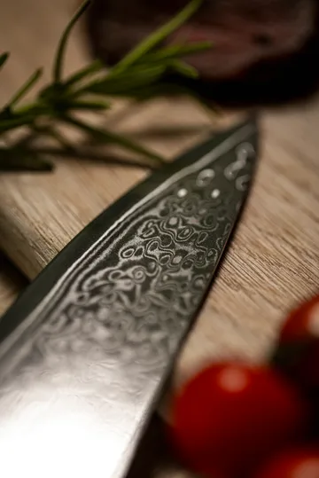 Σετ μαχαιριών Damascus 6 τεμαχίων - Καφέ-αλουμίνιο από ανοξείδωτο ατσάλι - Hâws