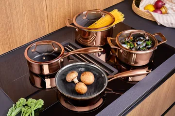 Hâws Santo κατσαρόλα με καπάκι hybrid coating 1,5 L - Rose Gold - Hâws