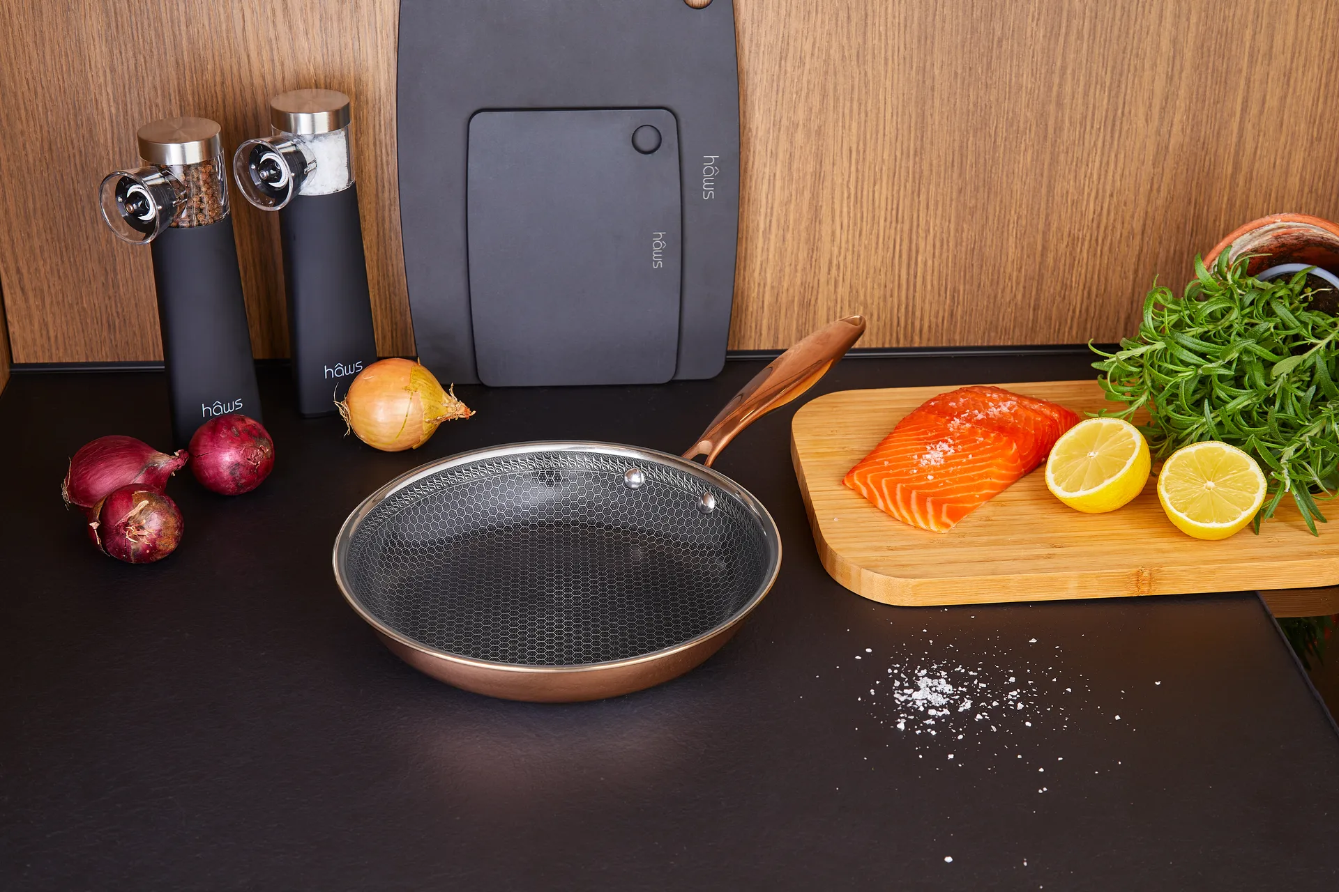 Hâws Santo τηγάνι hybrid coating rose gold, Ø24 εκ. Hâws