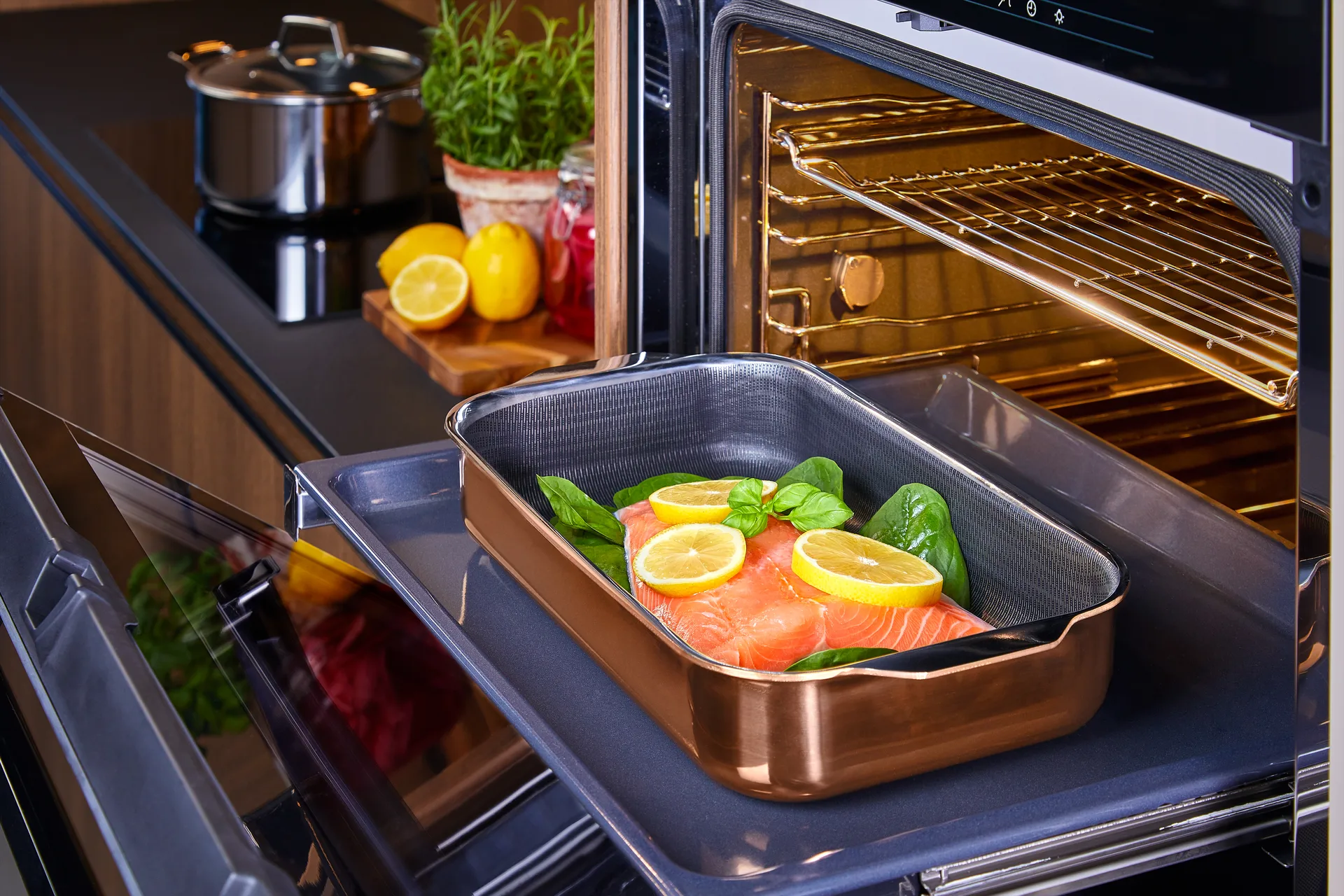 Hâws Santo roaster ταψί φούρνου hybrid coating rose gold, 32x18 εκ. Hâws