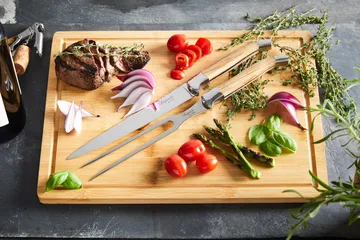 Laguiole By Hâws σετ μαχαιριών για τεμάχισμα με ξύλο κοπής 3 τεμ. - Olive - Hâws