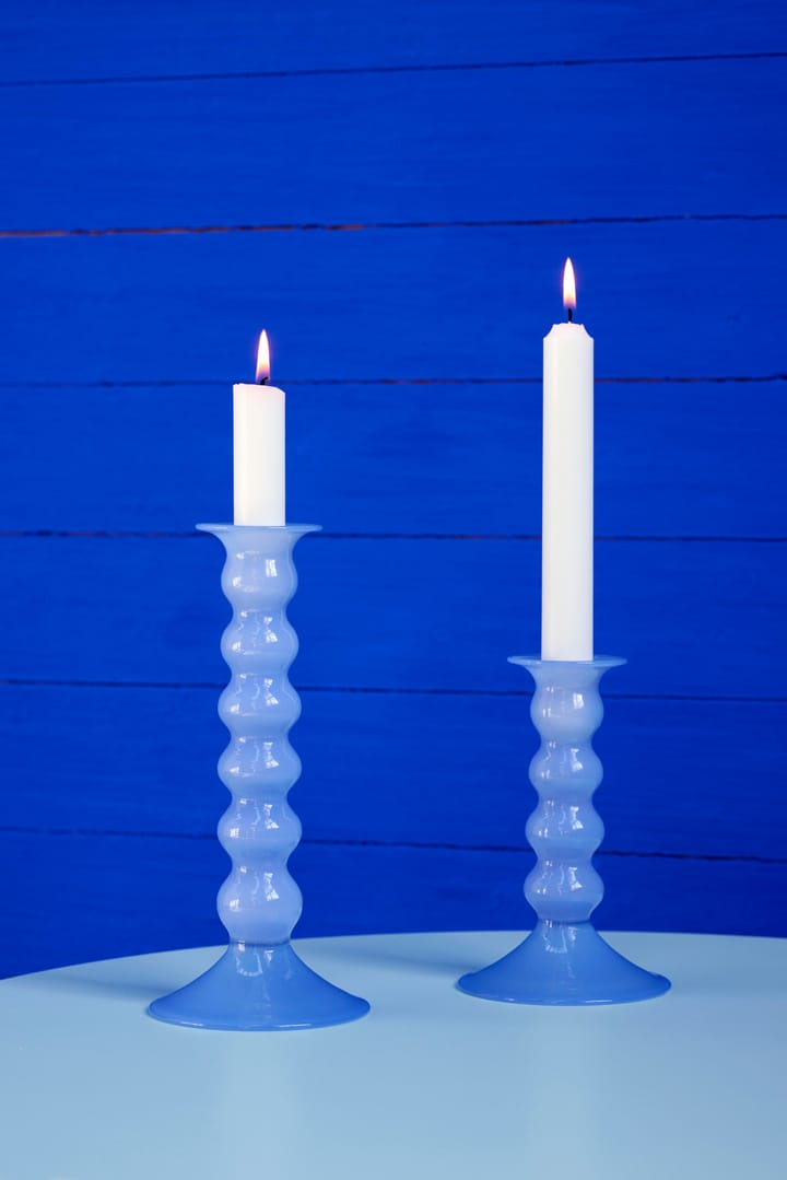 Κυματιστό κηροπήγιο μεσαίο 14 εκ, Jade light blue HAY