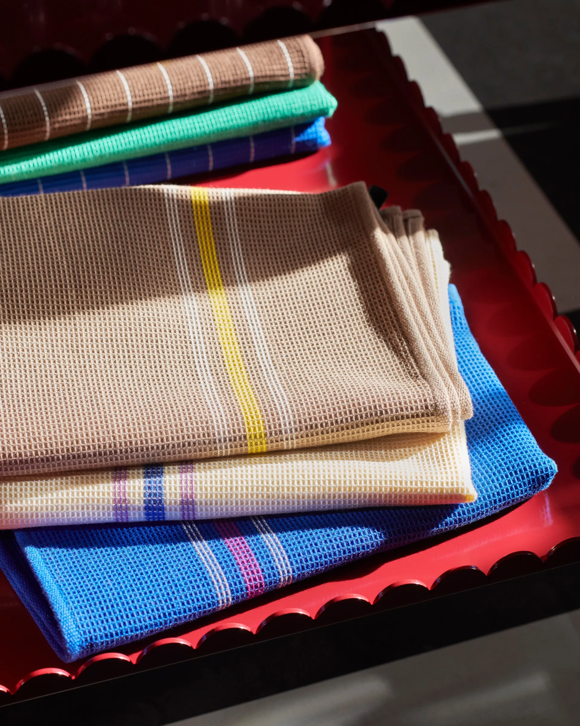 Πετσέτα κουζίνας 52x80 εκ, Κρεμ/μπλε HAY