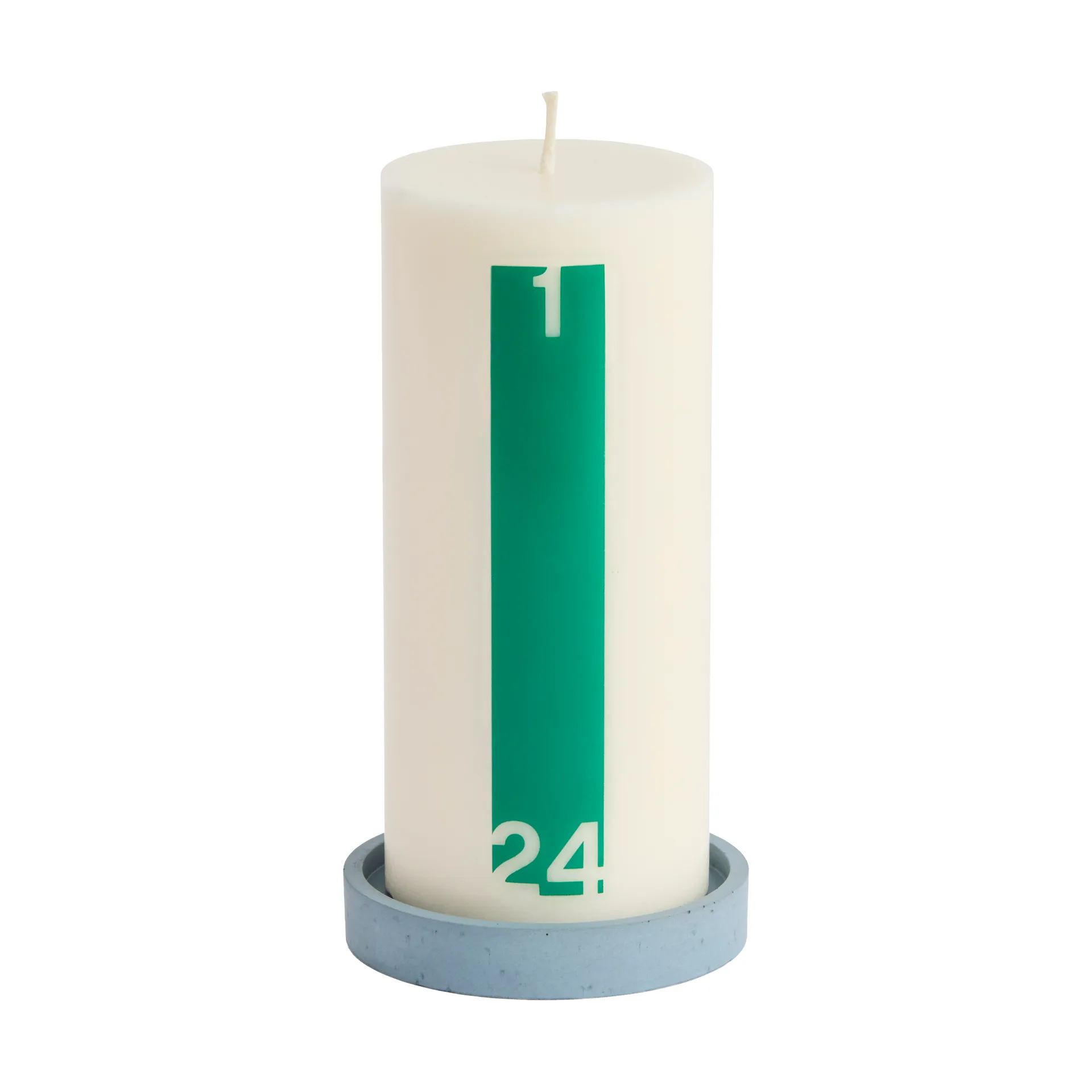 Ημερολόγιο κερί και φαναράκι 6,8 cm, Bold Off white-green HAY
